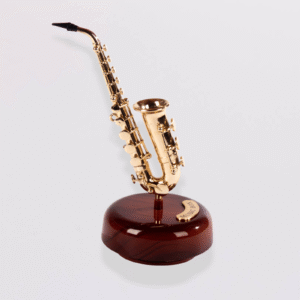 Caja Musical de Cuerda con Forma de Saxofón 16cm
