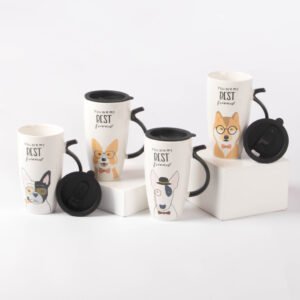 Mug Perro en Cerámica 480 ml con Tapa