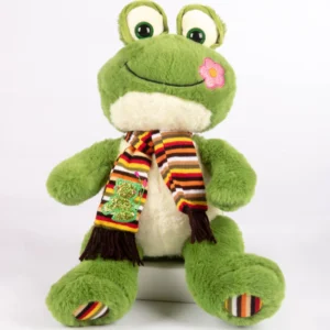 Peluche Rana 32 cm con Bufanda Decorativa