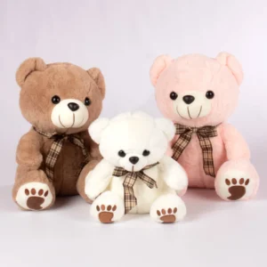 Peluche Oso con Corbatín Cuadriculado 30cm