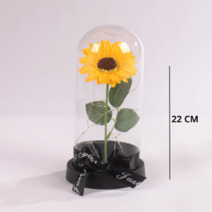 Girasol Decorativo en Burbuja con Luces