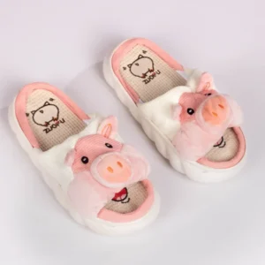 Pantuflas Abiertas Cerdito 3D