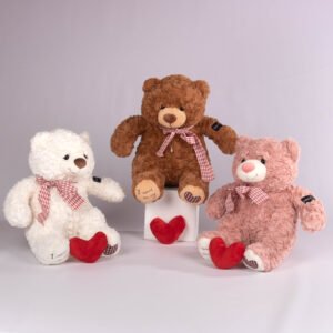 Peluche Oso con Corazón con Grabador de Voz 35 cm
