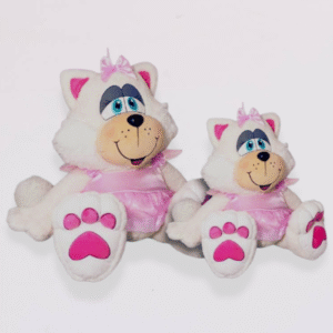 Peluche Gata Michel Vestida de Gala Grande 48 cm