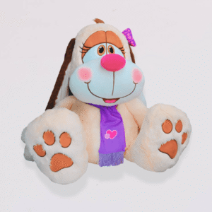Peluche Perra Dana con Bufanda Mediana 28 cm