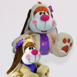 Peluche Perra Dana con Bufanda Grande 48 cm