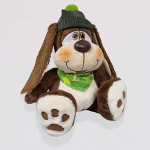 Peluche Perro Doggy con Gorro y Pañoleta Mediano 28