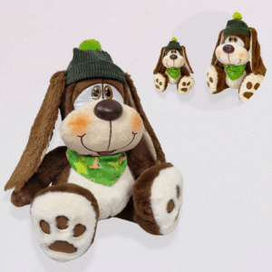 Peluche Perro Doggy con Gorro y Pañoleta Grande 48