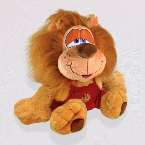 Peluche león Miguelon grande con overol 48 cm