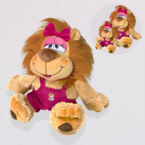Peluche leona Leonela con overol grande 48 cm