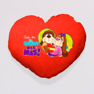 Cojín Corazón Gigante Doggy Y Dana 68 x 54
