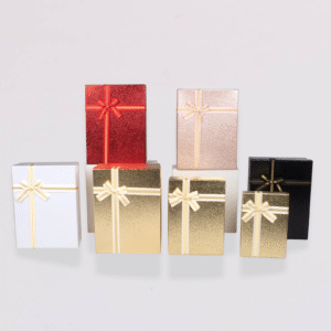 Caja De Regalo Cuadrada x 3 en 5 Colores
