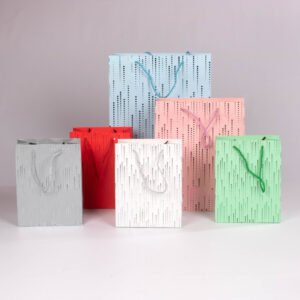 Bolsa de Regalo con Grabados Plateados (L) 44*31*12 cm