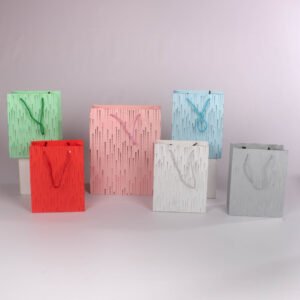 Bolsa de Regalo con Grabados Plateados (M) 32*26*12 cm