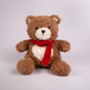 Peluche Oso con Bufanda Roja 40 cm