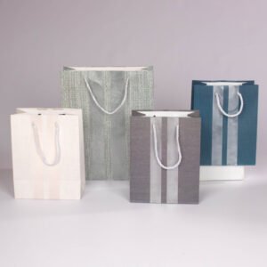 Bolsa de Regalo Grabados Plateados (M) 26*32*10 cm