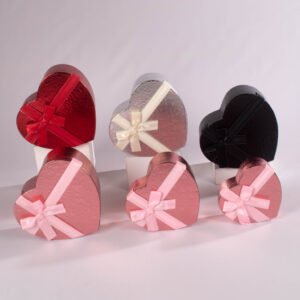 Set de Cajas x3 en Forma de Corazón 