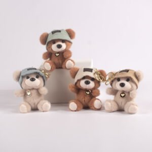 Llavero de Peluche Oso con Gorro 12 cm