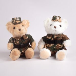 Peluche oso con Uniforme de Militar 25 cm