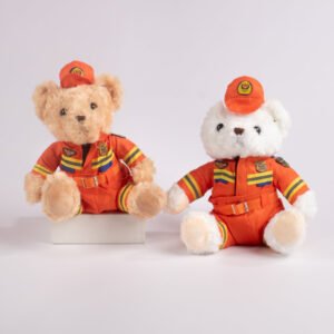 Peluche oso con Uniforme de Bombero 25 cm