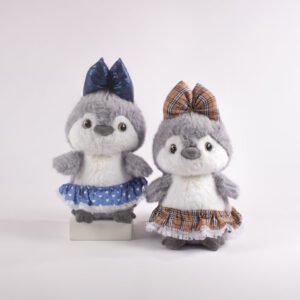 Peluche Pingüino con Vestido y Moño 40 cm