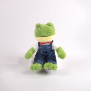 Peluche Rana con Overol de Jean 28 cm