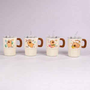 Mug Capibara con Tapa y Pitillo 480 ml