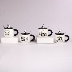 Mug Panda con Tapa y Cucharita  380 ml