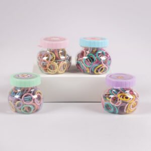 Set de Ligas para Cabello en Frasco Decorativo