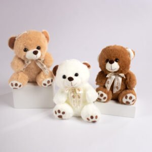 Peluche Oso Clásico con Moño Elegante 20 cm