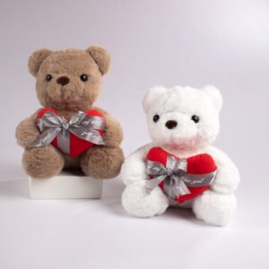 Peluche Oso con Corazón y Moño 30 cm