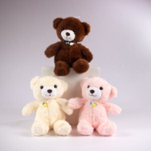 Peluche Oso con Collar de Colores 30 cm