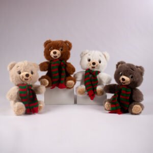 Peluche Oso con Bufanda Navideña 23 cm