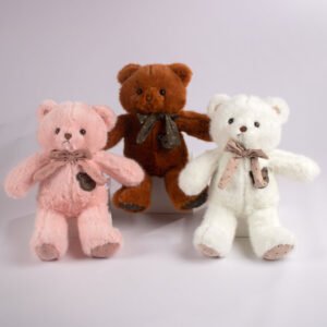 Peluche Oso con Moño y Corazón Colgante 35 cm