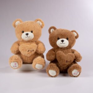 Peluche Oso con Corazón Bordado 35 cm