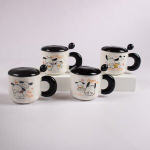 Mug Cute de Conejito con Tapa y Cucharita