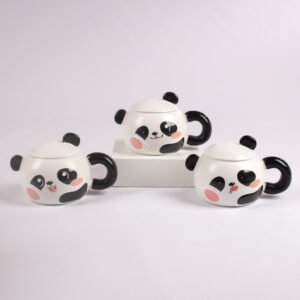 Taza con Tapa Diseño Panda 450 ml