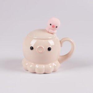 Taza con Tapa Diseño Pulpo 380 ml