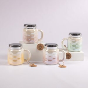 Taza con Tapa Metálica 450 ml