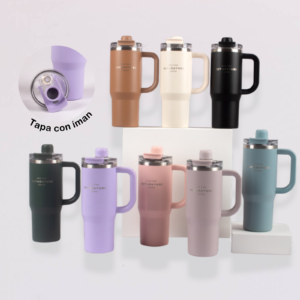 Termo con Asa y Pitillo 900 ml